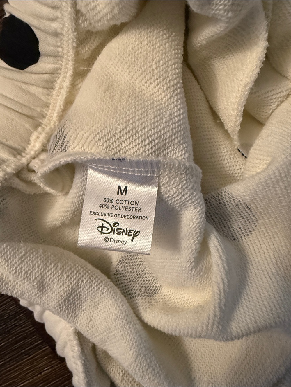 Disney White with Black Polka Dots Pull-On Drawstring Shorts Medium NWT - Picture 8 of 10